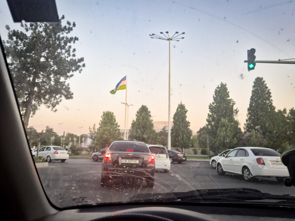 Traffic in Tashkent, Uzbekistan